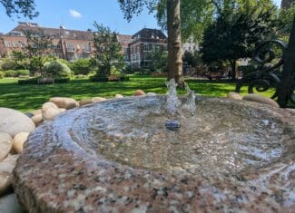 Bird friendly fountains are a better, more reliable solution than static bird baths.